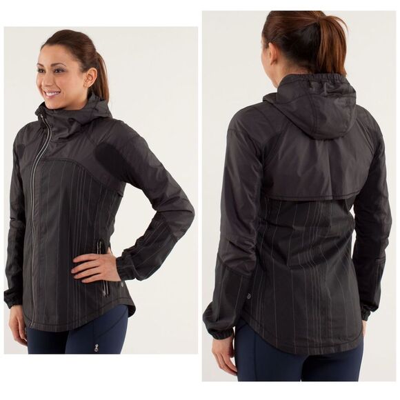 Lululemon Run: Get Up And Glow Full Zip Reversible Jacket Black 4 - Picture 1 of 15